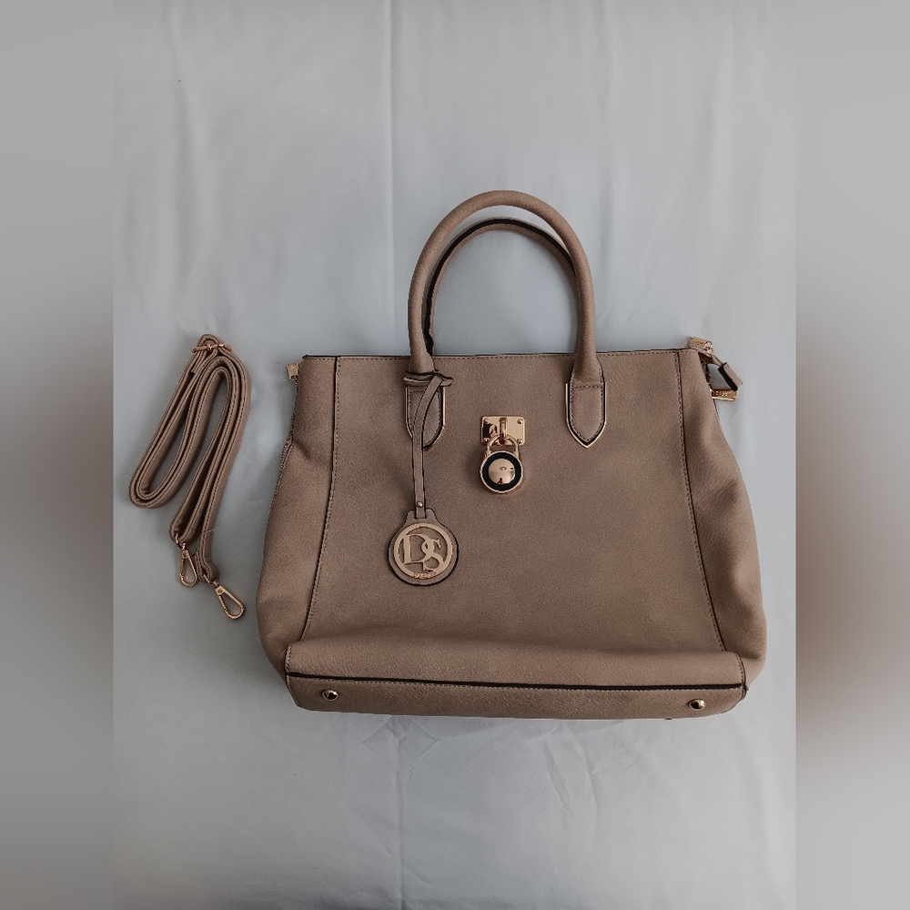 New Beige Nude Office School Laptop Computer Crossbody Handbag Purse Bag - Picture 12 of 14